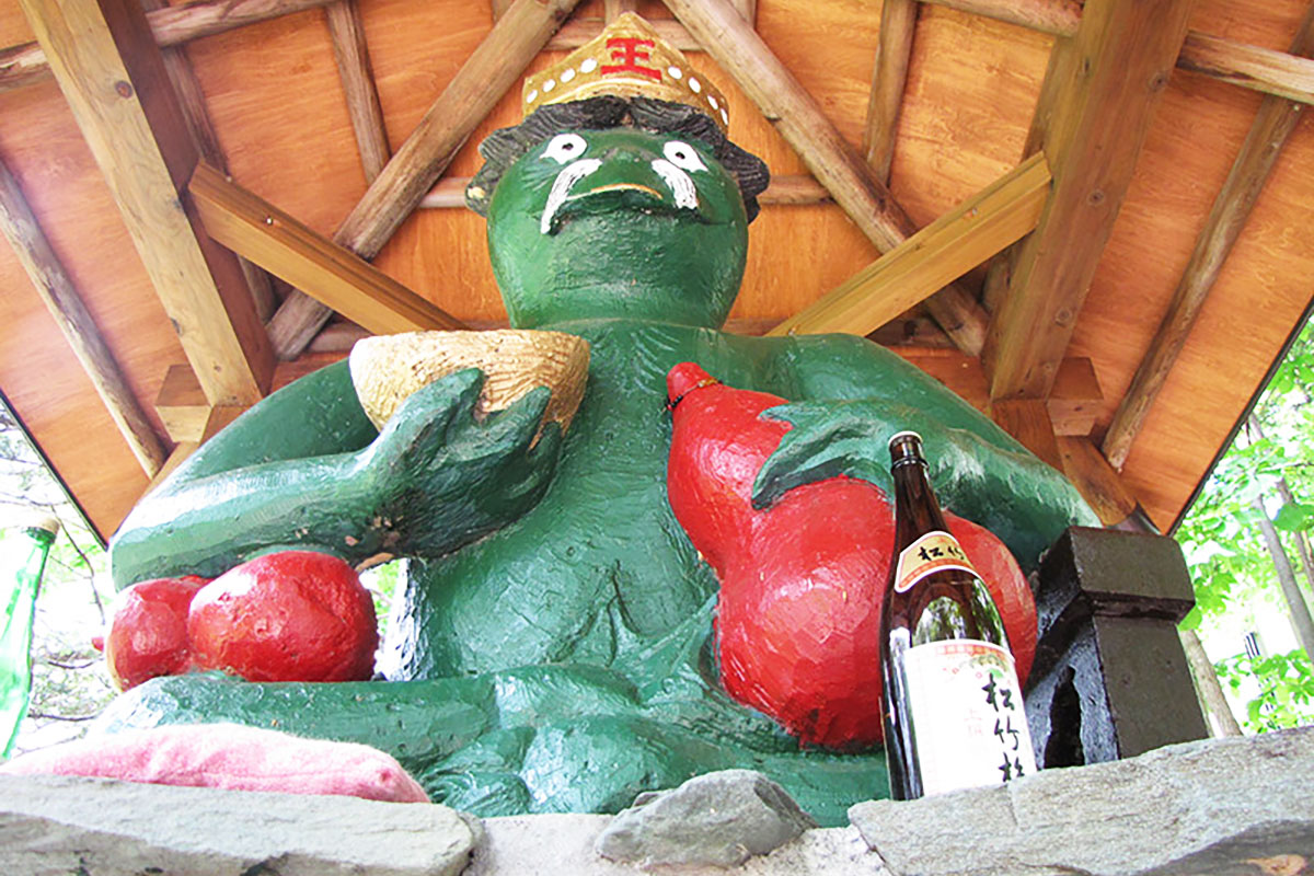 Large statue of a king Kappa, river sprite